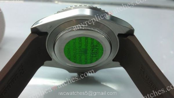 Copy Rolex GMT-Master II Brown Rubber Strap Replica Watch 3