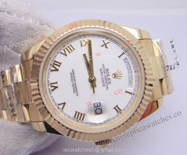 Rolex Daydate II Gold Replica Watch 41mm AAA Grade 3