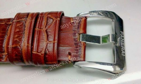 Panerai Daylight White Face Brown Leather band Replica Watch 3