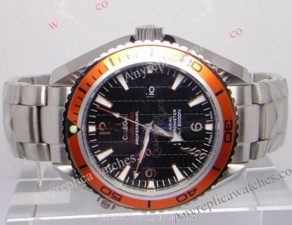 Replica Omega Watches Seamaster Planet Ocean 007 Watch with Orange Bezel 3
