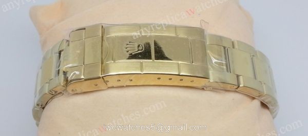 Classic Model Rolex Yellow Gold Submariner Watch Black Face / Black Bezel 3