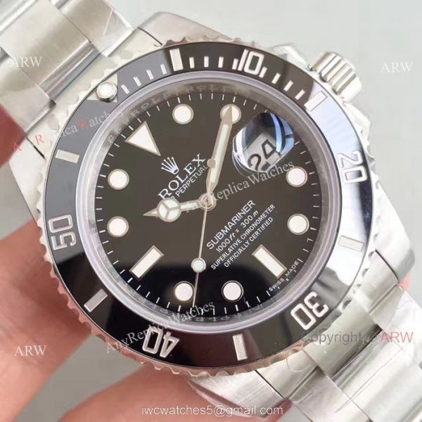 Upgraded Noob Factory 3135 Replica Submariner Watch SS Black Dial 3