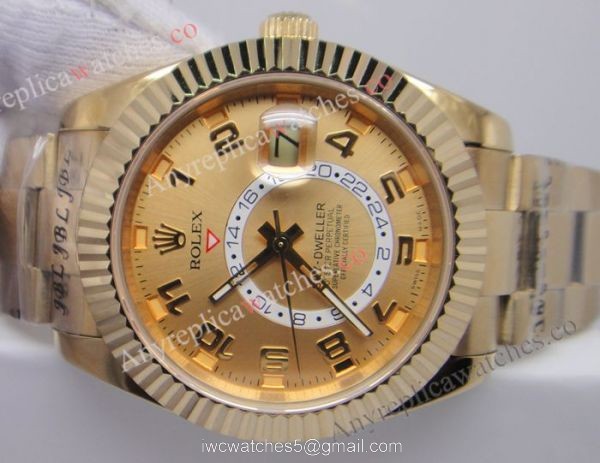 BPF High Quality Rolex Sky Dweller Gold Replica Watch / Swiss Grade Case 3