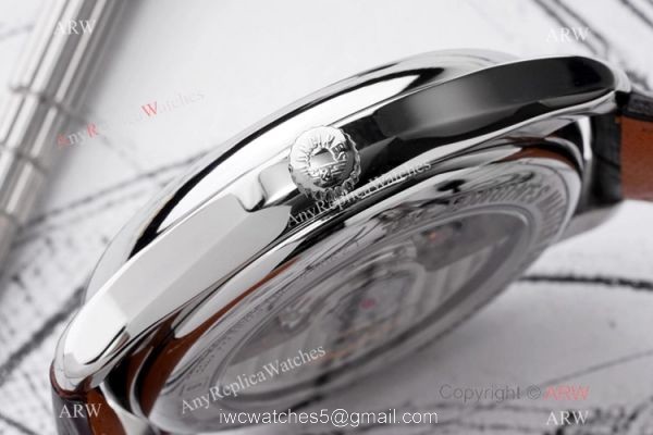 Swiss Grade 1 Longines Master Moon Phase Watch Brown Leather Strap 3
