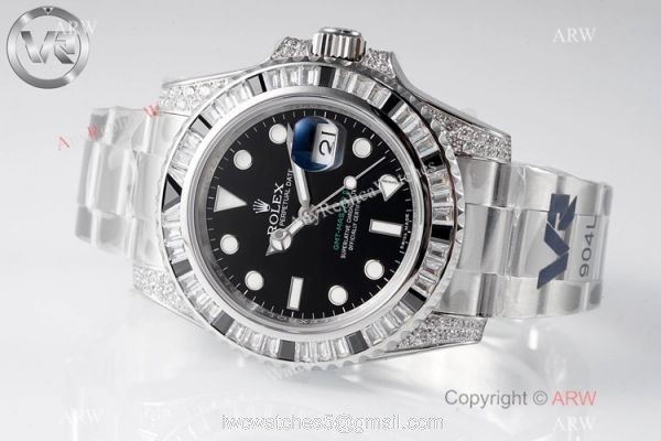 Swiss 1:1 Copy Rolex GMT-Master 2 Black Sapphire Watch VR Factory MAX Version Swiss 3186 Movement 3