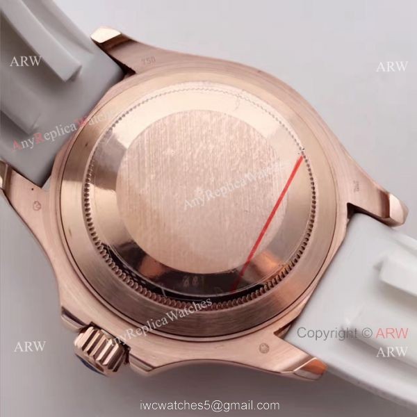 Swiss ETA2836 Yachtmaster Rose Gold Watch Rolex Oysterflex Replica Watch 3
