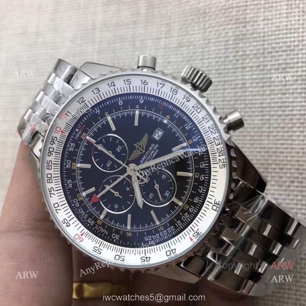 Breitling Navitimer World GMT Stainless Steel Black Dial 46mm Replica 3