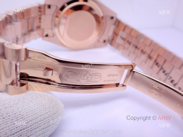 AAA Replica Rolex Day-Date Chocolate Face Watch New 40mm Case 3