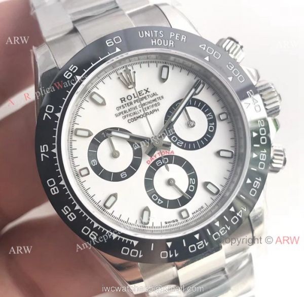 High Qualtiy Copy Rolex Daytona Panda Face Black Ceramic Bezel Watch Noob Factory V8/904L/Swiss 4130 3