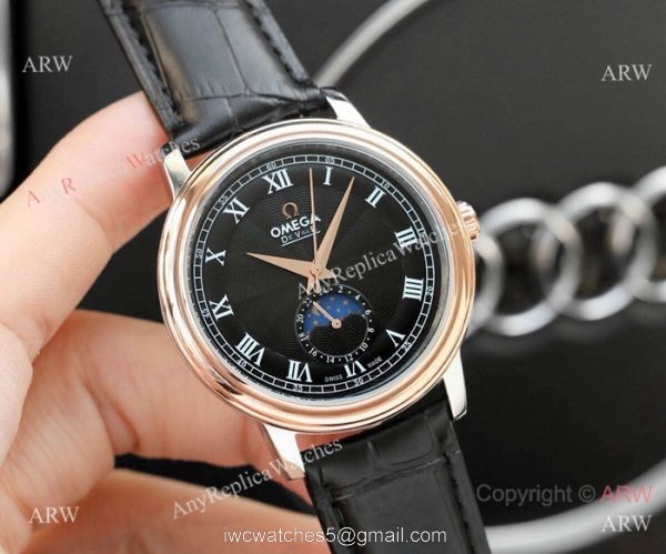 Best Copy Omega De Ville SS White Moonphase Dial 40MM Watch 3