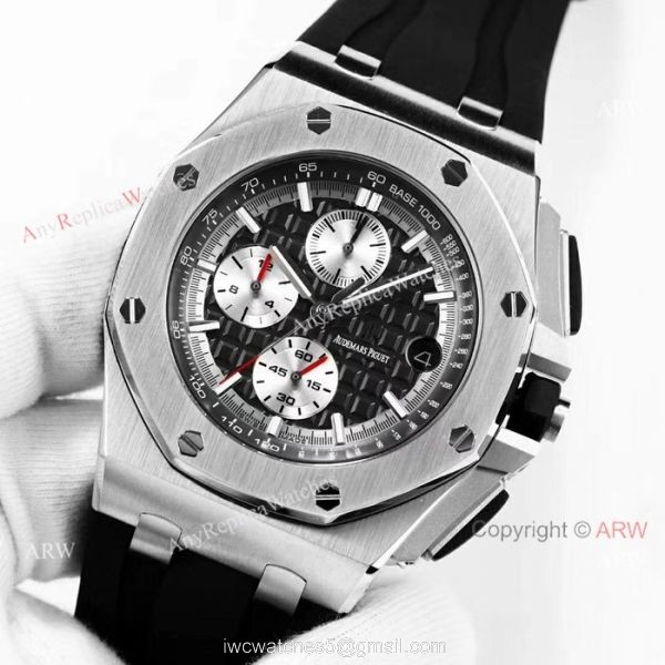 Solid Black AP Royal Oak Offshore 44mm Mens watch Audemars Piguet Knock off Wholesale 3