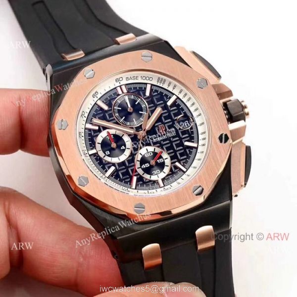 Audemars Piguet Royal Oak Offshore Replica Watch Black Case Rose Gold Bezel 3
