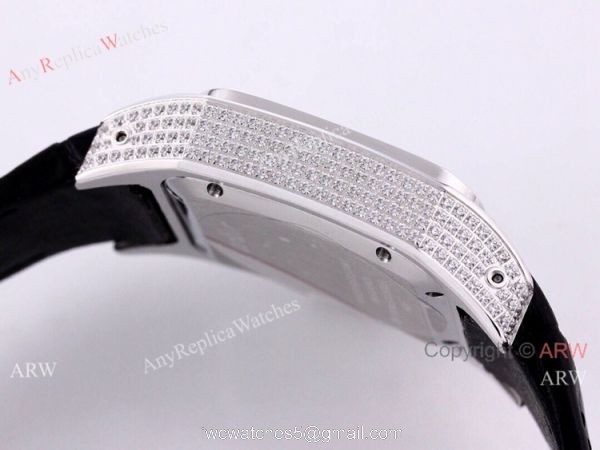 AAA Copy Cartier Santos De Iced Out Watch Automatic Movement 3