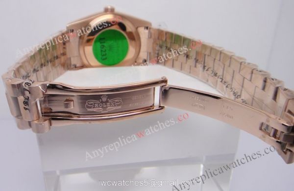 Rolex Datejust Replica Watch Rose Gold Presidential White MOP Dial 3