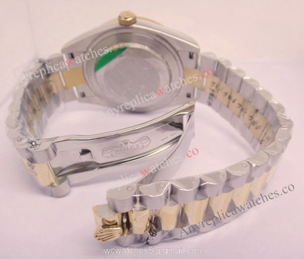 Rolex Datejust II Replica Watch 41mm 2-Tone Silver Face Round Bezel 3