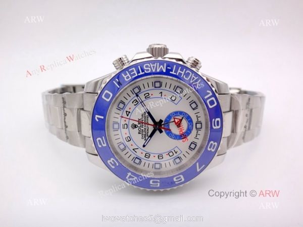 Rolex Yachtmaster II White Face Blue Ceramic Bezel Automatic Watch 44mm 3