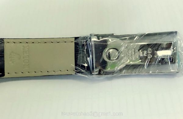 High Quality Copy Rolex Daytona Watch 40MM SS Black Dial w/ Black leather Strap 3