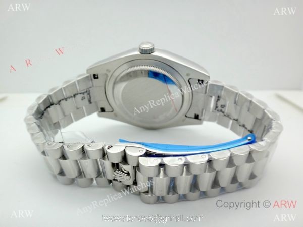 High Quality Replica Rolex Watch Day Date II Stainless Steel Case 40mm 3
