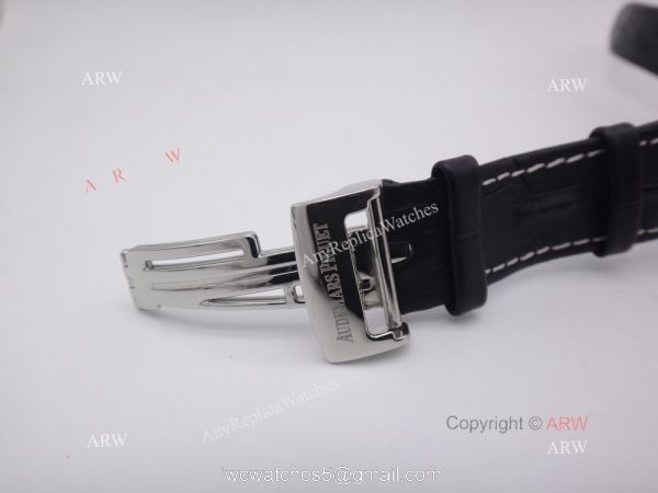 Replica Audemars Piguet Watches For Sale Royal Oak Offshore Black Leather Band Watch 3
