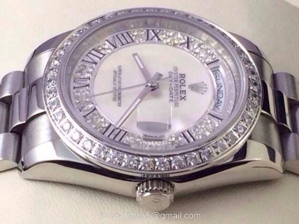 Rolex Presidential Diamond Bezel Replica Watch Day Date 36mm 3