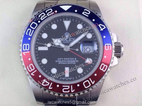 Copy Rolex GMT Master II Watch Red Blue Bezel ETA2836 3