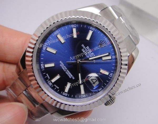 NEW UPGRADED Replica Rolex Datejust II SS Blue Face DJII Watch 41MM 3