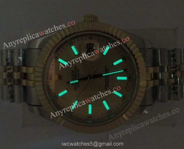 (EW) Clone Swiss ETA3255 Replica Rolex Datejust II Watch 2-Tone Jubilee Band Gold Dial 41mm 3