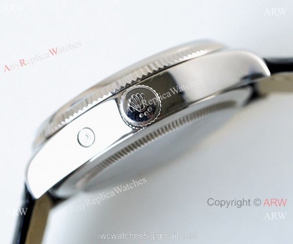 SWISS Grade Rolex Cellini Moonphase Replica Watch Black or White Dial 3