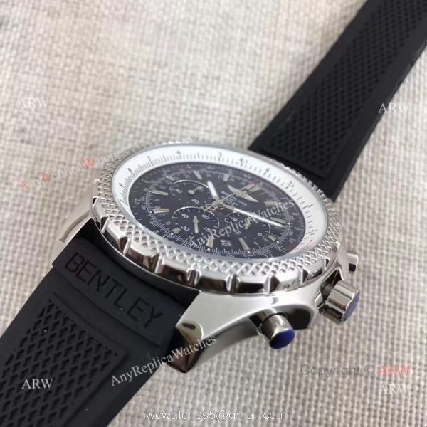 Breitling 1884 Bentley Motors T SS Black Dial w Blue Sub-dial Watch 3