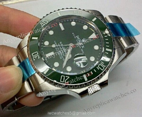 Stainless Steel Green Face 41mm Rolex Submariner Watches Extra Large 3