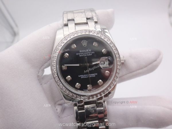 Rolex Datejust Pearlmaster 36mm Replica Rolex Diamond Bezel Watch 3