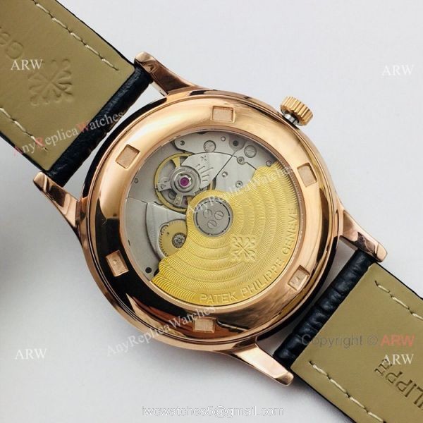 Swiss Grade 1 Patek Philippe Calatrava V2 Cal.9015 Watch Rose Gold Diamond 38mm 3
