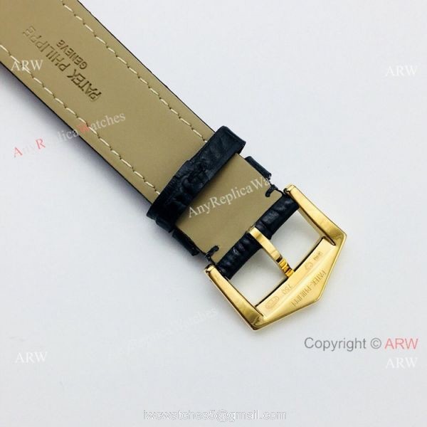 Swiss Replica Patek Philippe Calatrava V2 version Yellow Gold Diamond Watch 3