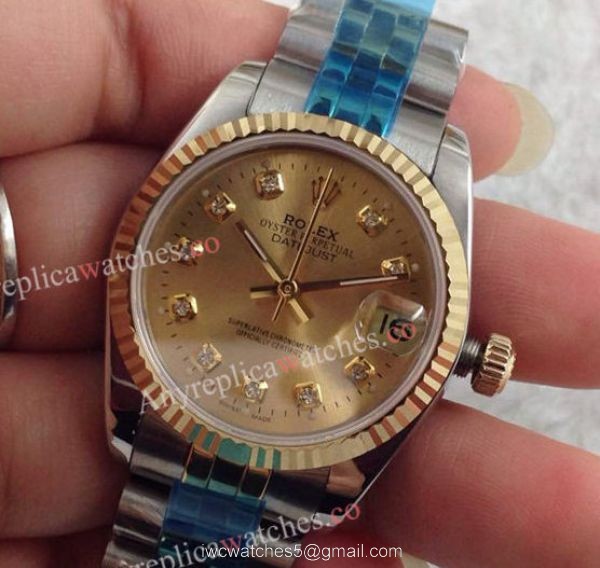 Replica Rolex 2-Tone Jubilee Datejust Gold Watch 31mm 3
