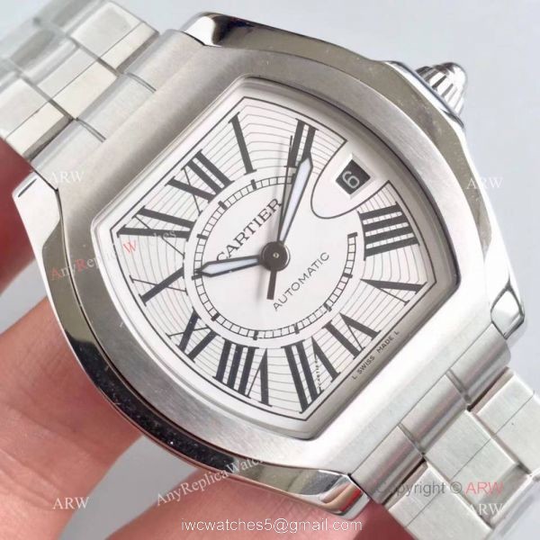 Swiss Grade Cartier Roadster ETA 2892 Stainless Steel Watch Replica 3