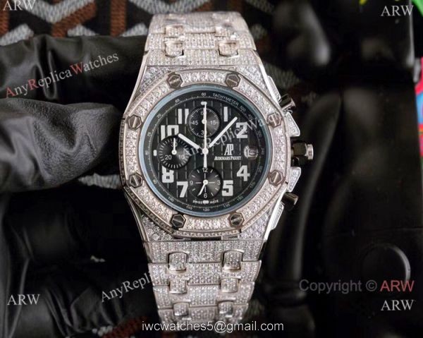 Buy Replica Audemars Piguet Iced Out Royal Oak Offshore Watch 44mm 3