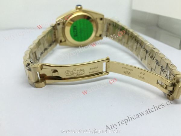 Replica Rolex Datejust Black Face All Gold Case Mens Watch 3