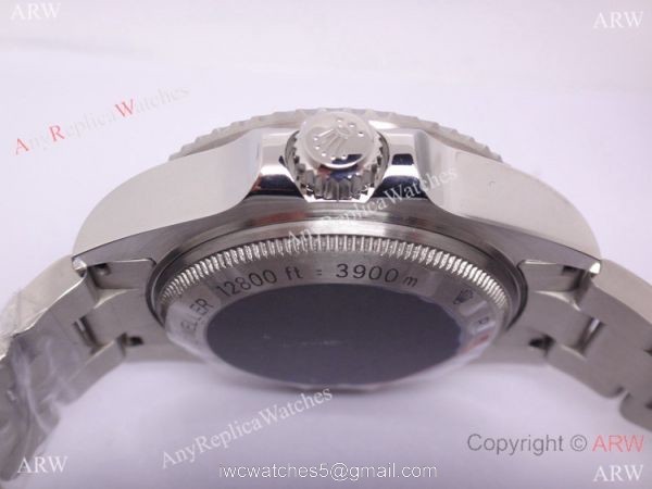 NEW UPGRADED SS Black Dial Black Ceramic Bezel Replica Rolex Deepsea SEA-DWELLER Watch 3