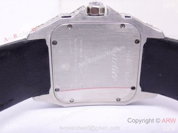 Cartier Santos 100 Diamond Watch Swiss Grade Replica 3