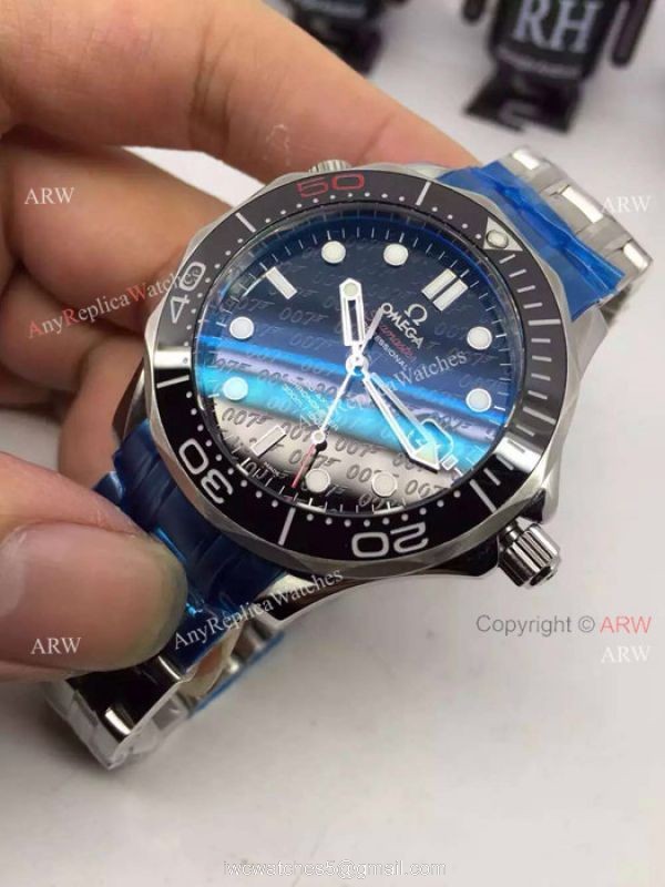 The 50th Anniversary Omega Replica Watches James Bond Black Dial 3