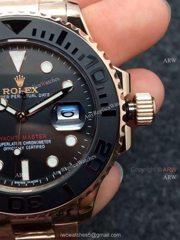 Rolex Yacht Master Baselworld The Oyster Perpetual Rose Gold Replica Watch 3