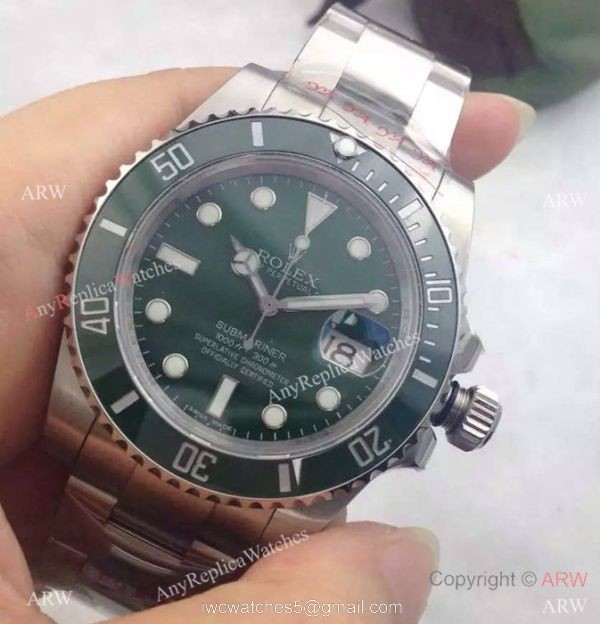 NEW UPGRADE Replica Rolex Hulk Submariner Green Dial Green Ceramic Watch 3