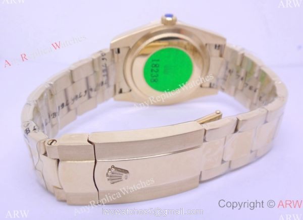 1:1 Copy Rolex Day-Date Oyster Gold Strap Mens Watch High Quality 3
