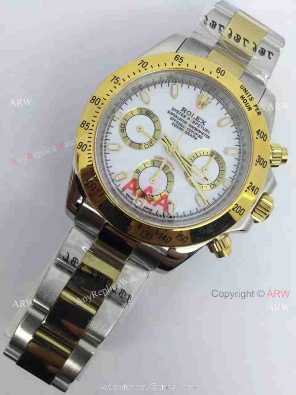 Rolex Valjoux 7750 Daytona 2-Tone White Dial / Swiss Movement 3
