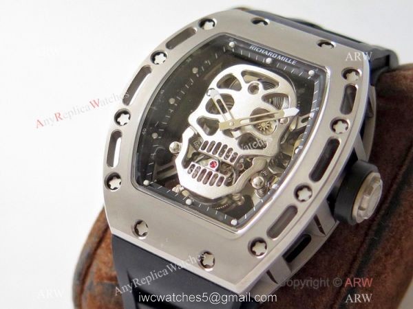 Swiss 1:1 Richard Mille RM052 Titanium Skeleton Replica Watch 43mm 3