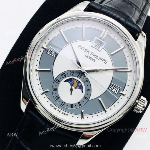 AAA Replica Patek Philippe Annual Calendar Blue Dial Men Watch Cal324 3