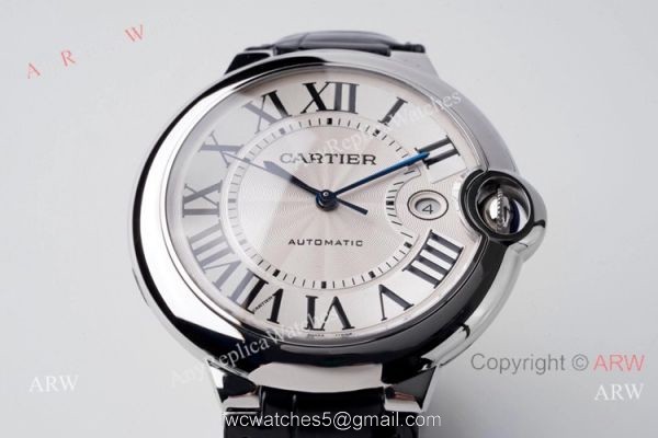 1-1 Best Edition AF Factory Ballon Bleu Cartier Leather Strap Watch 42mm 3