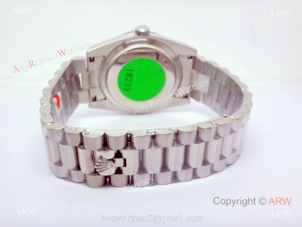 Rolex Day-Date Blue Face Stainless Steel Copy Watch 3