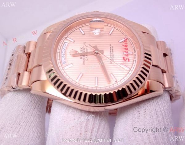 New Style Rolex Day-Date II Rose Gold Watch 41mm 3