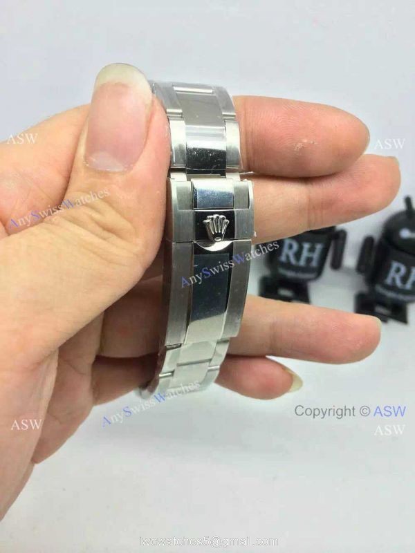Fake Rolex Swiss Yachtmaster Watch Stainless Steel White Face 3